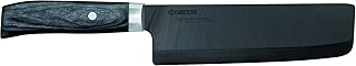 Kyocera Japan Keramik-Nakirimesser, Klingenlänge 16 cm Messer, Holz, Edelstahl, schwarz, 29,2 x 5,4 x 1,8 cm