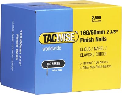 Tacwise 0300 Type 16G / 60mm Galvanised Finish Nails Pack of 2500