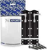 XFORT 2 Pack Heavy Duty Tower Lock Black 200mm Door Bolt Garden Gate view 6