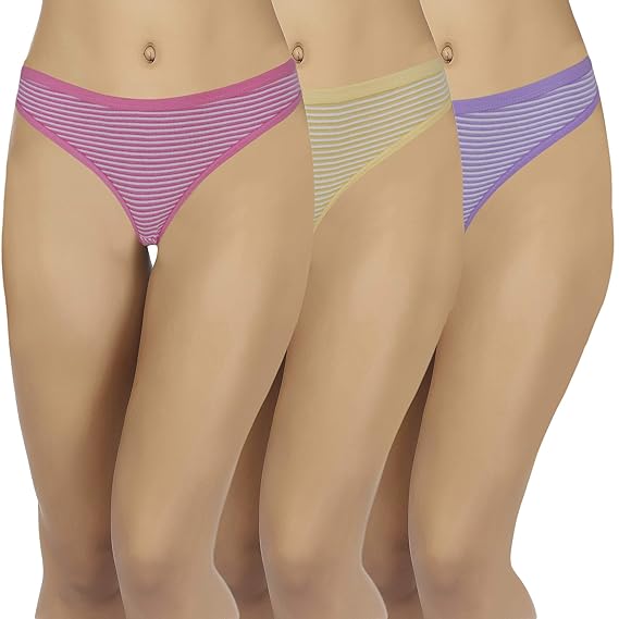 Women's Cotton Multicolor Bikini Panty (Pack of 3)
