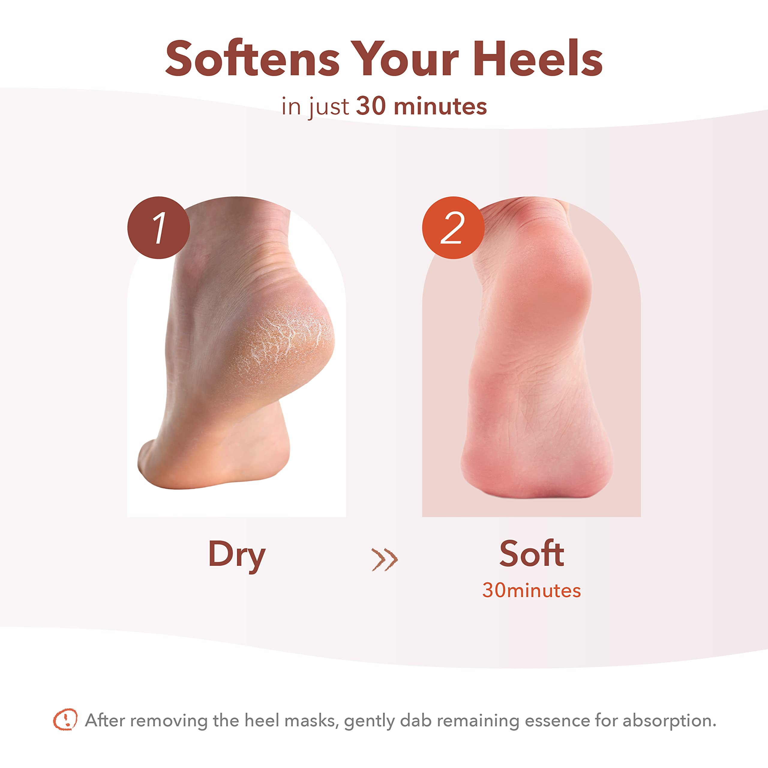 Purederm Instant Softening Heel mask (1 Pair) – Heel mask Provides deep Hydration and Instant Softness