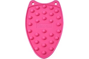 The Quilted Bear Mini Iron Rest - Silicone Heat Resistant Mat for Stress-Free Crafting, Sewing & Quilting Supplies - Durable and Protective Surface for Mini Iron (Pink)