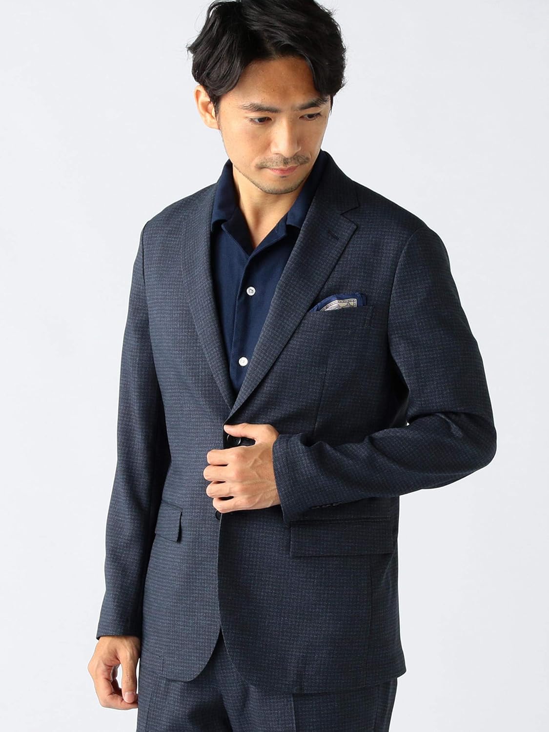 (ビーミング ライフストア by ビームス)B:MING LIFE STORE by BEAMS/ビジネスジャケット B:MING by BEAMS NOMAD モナリザプリント ジャケット (セットアップ対応) メンズ NAVY/CHK 44