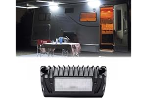 SKUNTUGUANG 1Pcs RV LED Exterior Lights 12 Volt Exterior awningLights, Led RV Porch Light 750 Lumen Black Lighting Fixture Kit Replacement for RVs Trailers Camper Truck Porches Towing