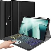 DKAHOEE Backlit Touchpad Keyboard Case for OnePlus Pad 11.61 Inch 2023 Release, 3-Zone Rainbow Backlight Detachable Wireless Keyboard with Slim Stand Cover Case for OnePlus Pad 11.6" Tablet