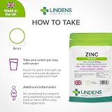 Lindens Zinc Citrate 50mg - 100 Vegan Tablets for Immune & Skin Health view 4