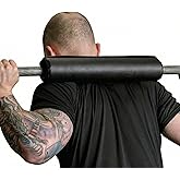 Dark Iron Fitness Barbell Pad w/Extra Thick Foam Padding, Non-Slip Hook and Loop Closure for Olympic Bars Weight Training Shoulder &amp; Neck Protection Support, for Squats Hip Thrusts Lunges