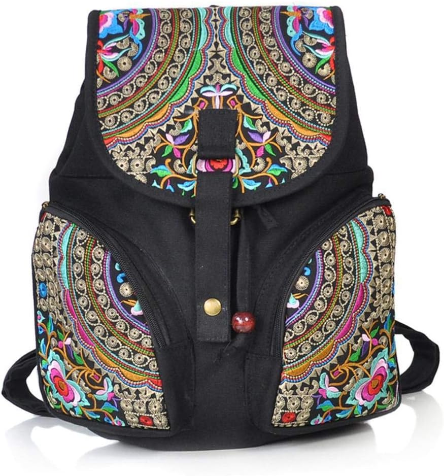 embroidered canvas backpack