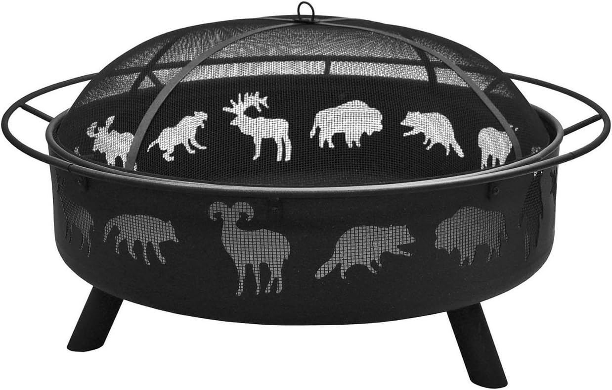 Amazon Com Landmann 28915 Super Sky Sturdy Steel Fire Pit Black