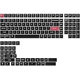 Keychron OSA Profile Double-Shot PBT Keycap Full Keycap Set (141 Keys) - White on Black, Compatible with MX Mechanical Switches, Non-Shine-Through, Fits ANSI Layouts (100%, TKL, 96%, 75%, 65%, 60%)