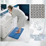Yimobra Memory Foam Bath Mat 92x61 cm Non-Slip Machine Washable Blue view 3