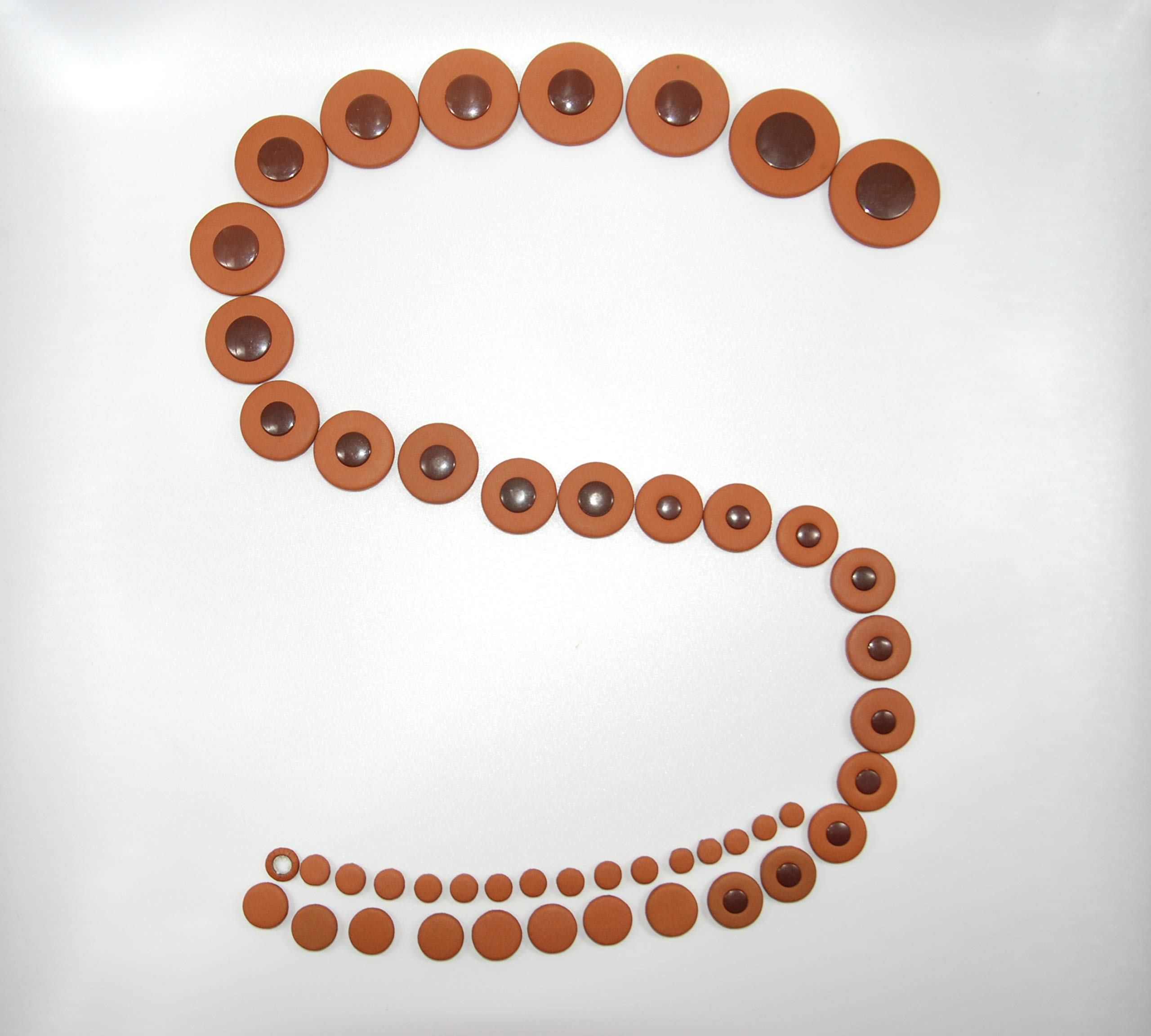 48 Saxophone Pads for Soprano Saxophone - Universal Set - Plastic Resonators - Soundman® Leather Pads for Soprano Saxophone Workshop Repairing pad set sax 48 pcs