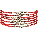 Caiyao 7Pcs Bohemian Multilayer Heart Seed Beaded Stackable Bracelets Handmade Multicolor Beaded Stretch Bracelet Friendship Vaction Elastic Wristbands for Women Summer Beach Hawaii Jewelry Gifts