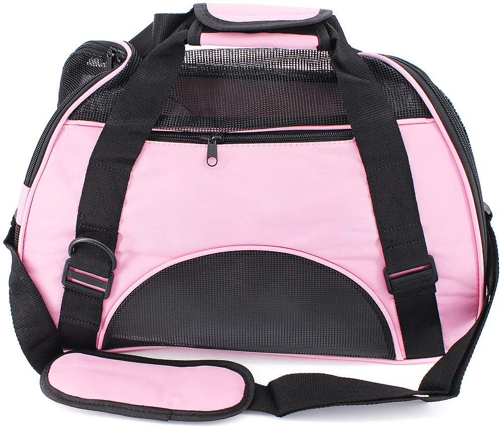 MoYouno Pet Carrier for Small Dog, Cat, Rabbit, Portable Mesh SoftSided Cat Carrier, Pet