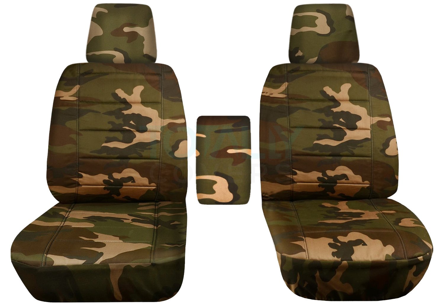 全品送料0円 トラックバケットシートカバー カモフラージュ センターアームレスト付き 一体型シートベルトあり なし フロントカモフラージュ 16プリント With Integrated Seat Belts グリーン Tccsc60 0408ff150bisb B06xdyfrfv With Integrated Seat Belts ブラウンと