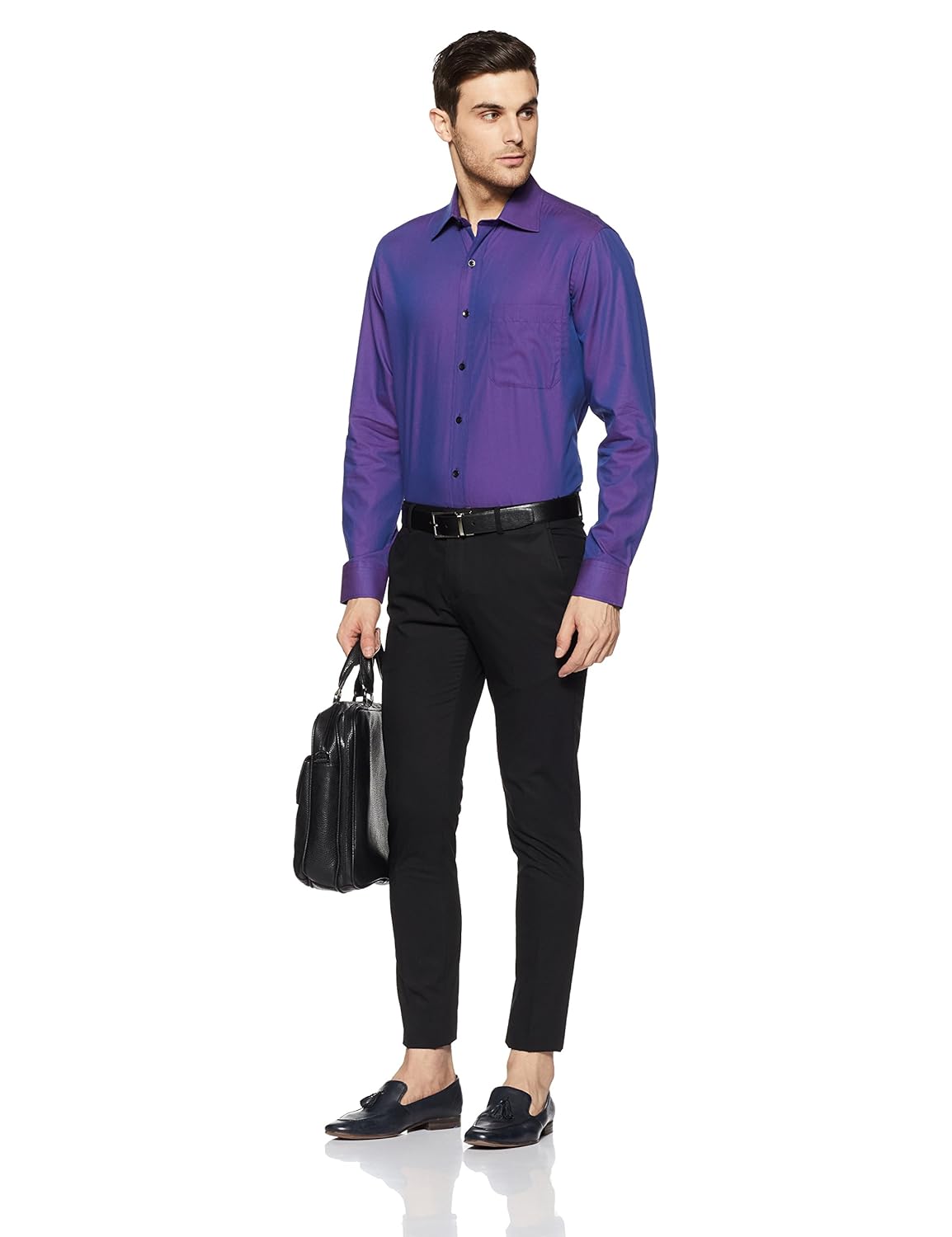 arrow men's plain regular fit formal shirt