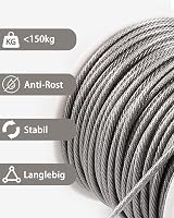 JIZZU 30M 66PCS Garden Wire Kit 304 Stainless Steel PVC Coated 2mm Turnbuckle view 3