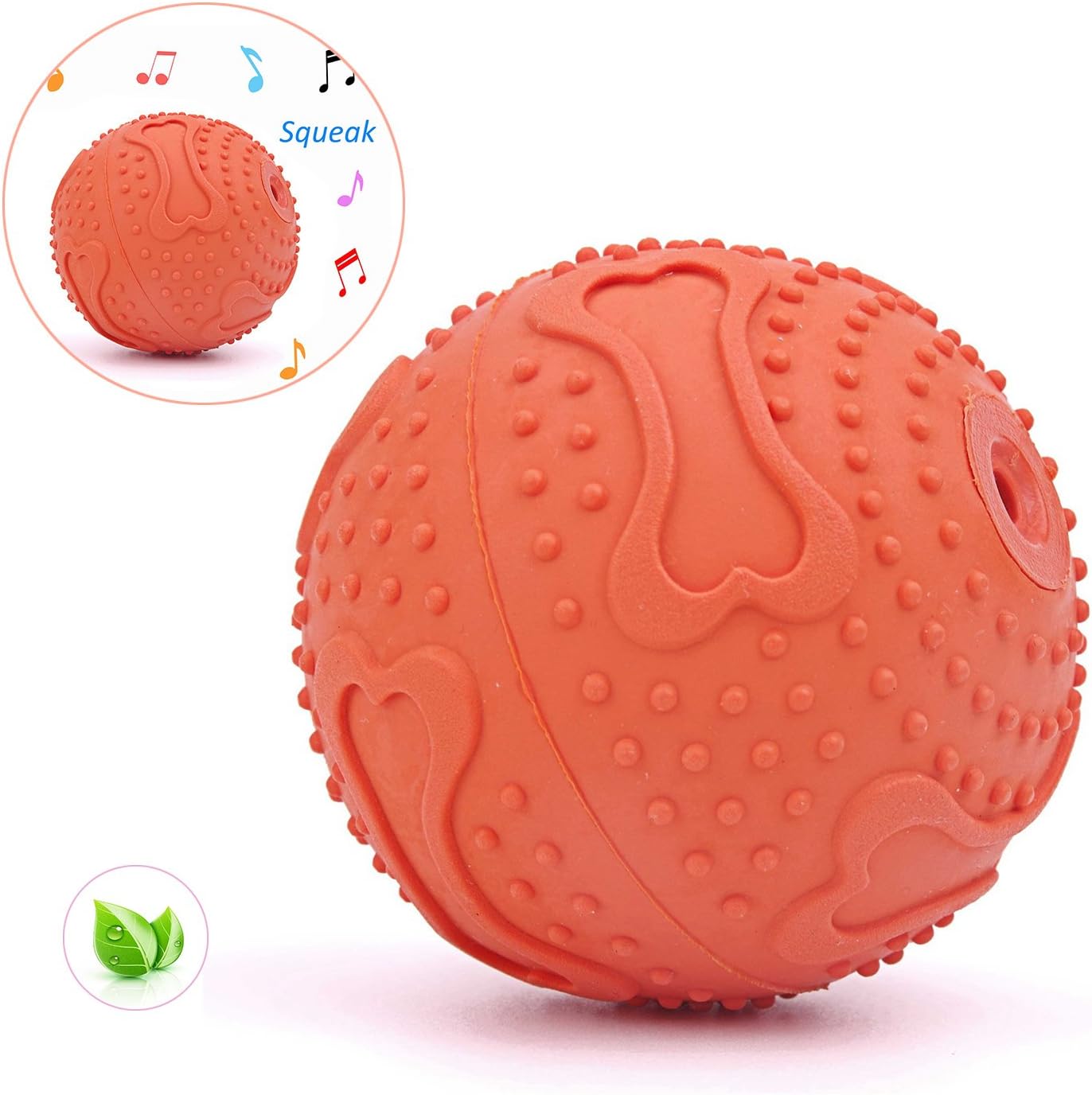 ThinkPet Squeaky Ball Toy Rubber Interactive Floating Water Fetch Toys