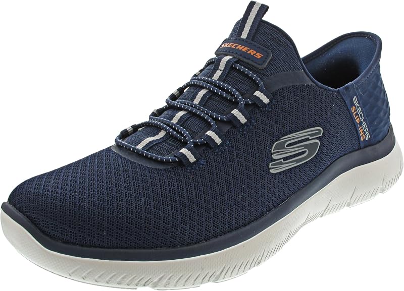Skechers Summits High Range, Ténis Masculinos, Navy Mesh Trim, 43 EU