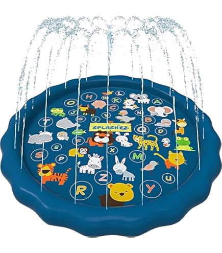 Amazon.com: BANZAI 54In-Diameter Sprinkle & Splash Play Mat