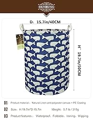 HUNRUNG Laundry Hamper,Large Canvas Fabric