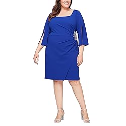 Alex Evenings Women's Plus Size Short Shift Dress