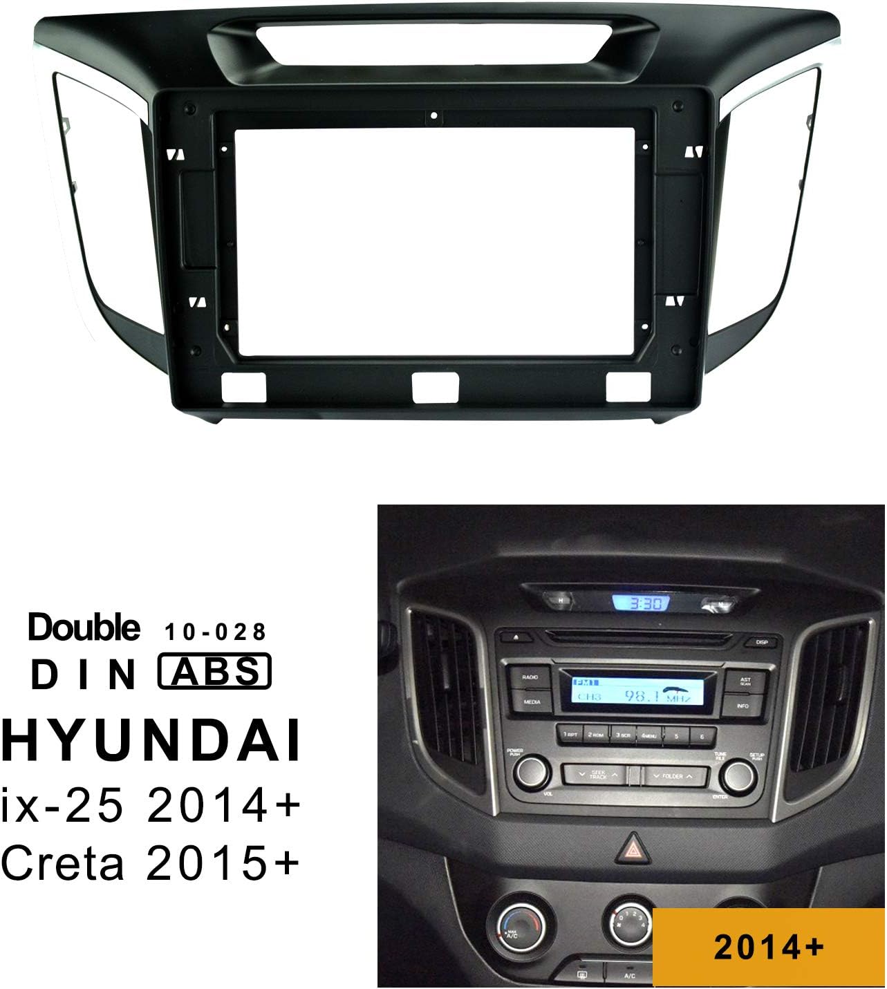 10.1 Inch Double Din Car Stereo Install Mount Trim Kit for Hyundai ix-25 2014 up Creta 2015 upinstallation Mounting kit,Car Frame Ezonetronics
