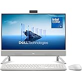 Dell 24 All-in-One Desktop ec24250-23.8-inch FHD Touch Display, Intel Core 5 Processor 120U, Intel Graphics, 16GB DDR5 RAM, 512GB SSD, Windows 11 Home, Onsite Service+6 Months Retail Migrate - White