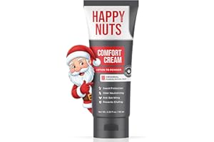 HAPPY NUTS Comfort Cream Deodorant For Men: Anti-Chafing Sweat Defense, Odor Control, Aluminum-Free Mens Deodorant & Hygiene Products for Men's Private Parts 2.25 oz. (Original)