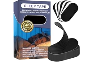 QUEENII 40 Pcs Skin-Friendly Premium Mouth Breathing Tape for Sleeping, Hypoallergenic Tape Anti-Snoring Strips for Sensitive Skin, Painless Removal, Improved Nose Breathing and Snore Reduction - Black