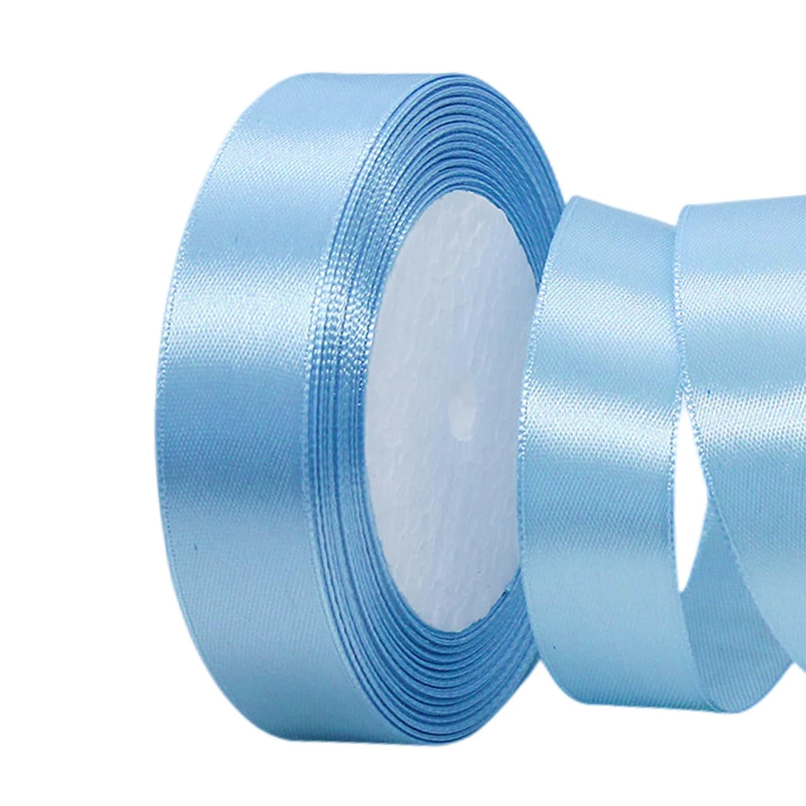 Blue Ribbon 25mmx22m Satin Ribbon Wedding Car Gift Wrapping Ribbons for Cake Decoration Hair Bow Florist Crafts Sewing Christmas