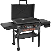 Blackstone 2311 Iron Forged 28&rdquo; Omnivore Griddle with X-Braced Hood, Powder Coated Steel, Black