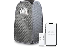 Portable Steam Sauna with Bluetooth Control, Steamer, Body Tent, Foldable Chair | Personal Home Spa | FCC Certified