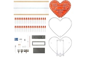 Heart Shape DIYer Electronic Assembly Set Rainbow LED Lighting Effect Microcontroller Programming Base for Entry Level Enthus
