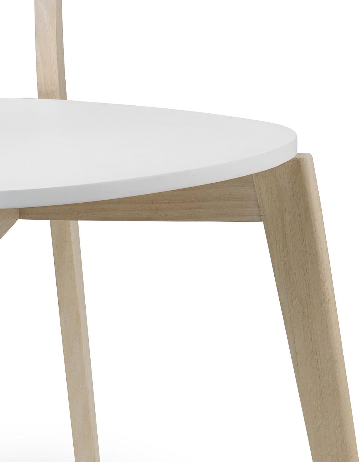 Julian Bowen Wood Casa Dining Chairs Set of 4, White/Limed Oak, Height: 80, Width: 50, Depth: 50cm - Image 5