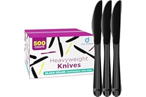 Plastic Knives Heavy Duty - Disposable Knives Plastic Utensils - Plastic Cutlery For Parties, Celebrations And Events Pack Of