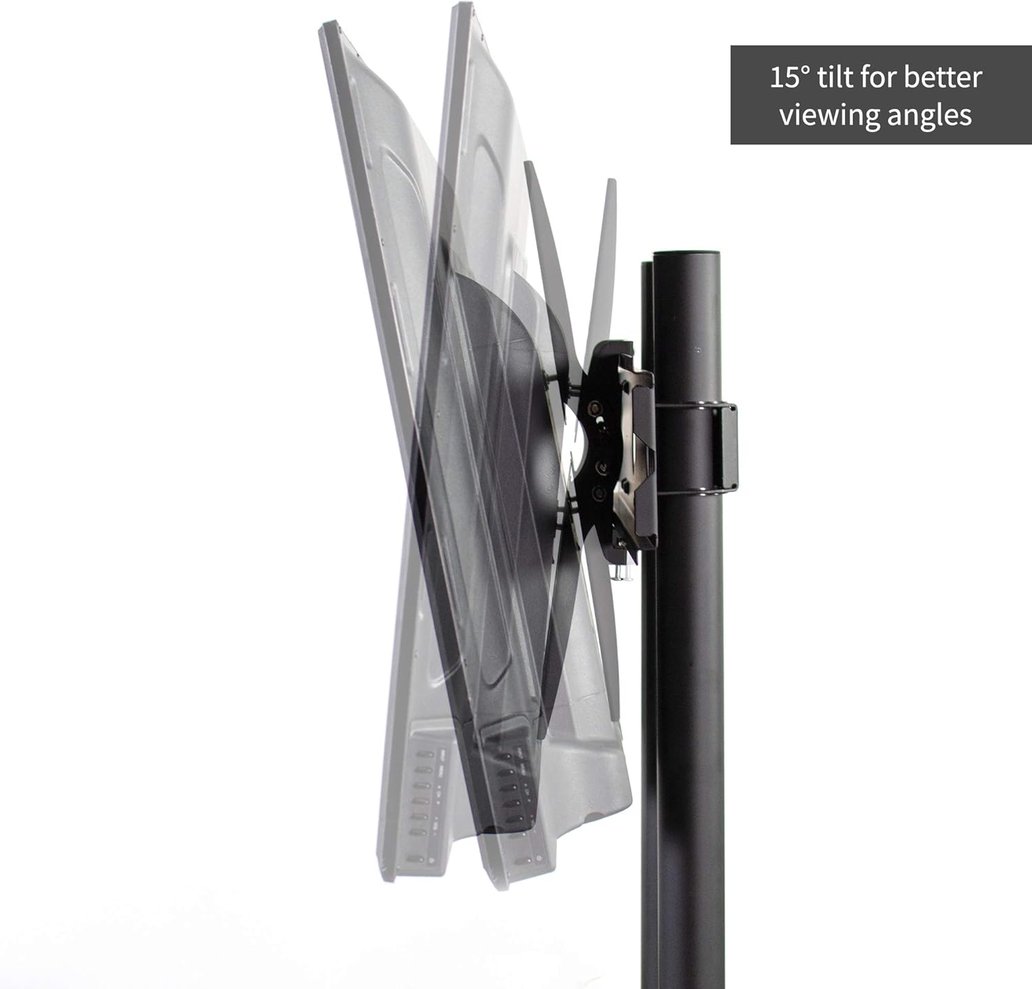 VIVO Mobile TV Cart for 32-65 inch LCD LED Plasma Flat Panel Screen TVs up to 110 lbs, Pro Height Adjustable Rolling Black Stand with Laptop Shelf & Locking Wheels - Max VESA 600x400 (STAND-TV03E) : Office Products