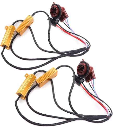 X AUTOHAUX 2Pcs LED Resistor Kit 3157 3047 3057 3155 3457 3157B T25 Flash/Error Code Load