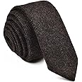 VOBOOM Mens Necktie Skinny Tie Tweed Pattern Woolen Neck Tie