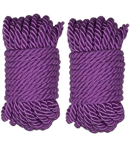 2 Pack All Purpose 32 Feet 8mm(1/3inch) Diameter Soft Silk Rope Solid Braided Twisted Ropes,10m Durable And Strong All Purpose Twine Cord Rope String Thread Cord (Dark And Light Pink