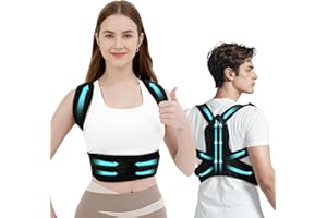 DEZIYUA Posture Corrector Back Brace for Women and Men, Shoulder Straightener, Adjustable Back Support Brace, Back Pain Relief – Slouching, Scoliosis, Hunchback, Hump, Thoracic, Spine Alignment – with Adjustable Shoulder Straps, Posture Support. Posture Corrector Back Brace - M (Underbust 28''-34'')