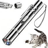IVVTRYI Cat Toys, USB Rechargeable, 3 Light Modes &amp; 5 Fun Patterns | Portable Interactive Kitten Pet Dog Cat Toy for Fun Chase Games &amp; Exercise.