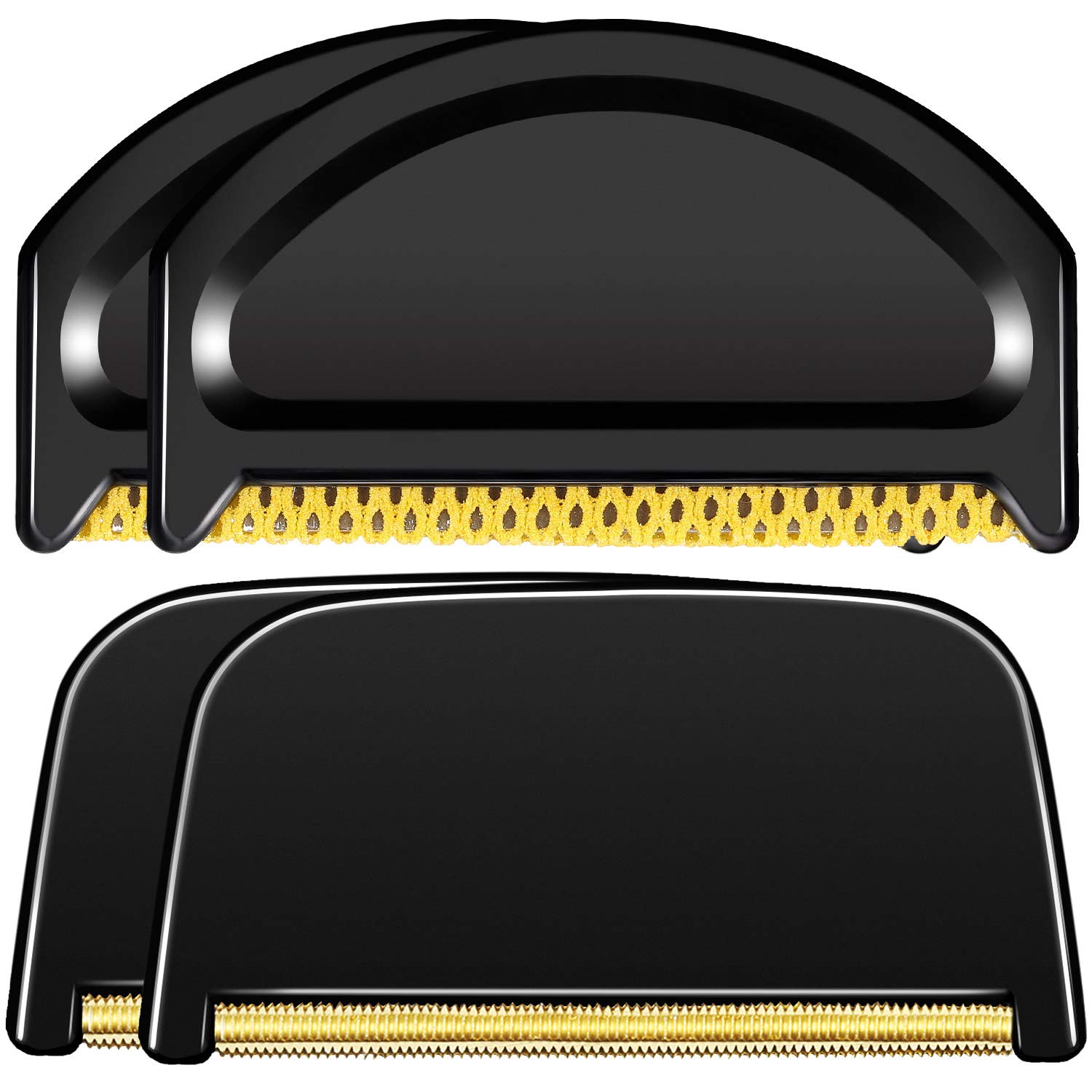 4 Pieces Sweater Combs to Remove Pilling Defuzzer Multi-Fabric Black