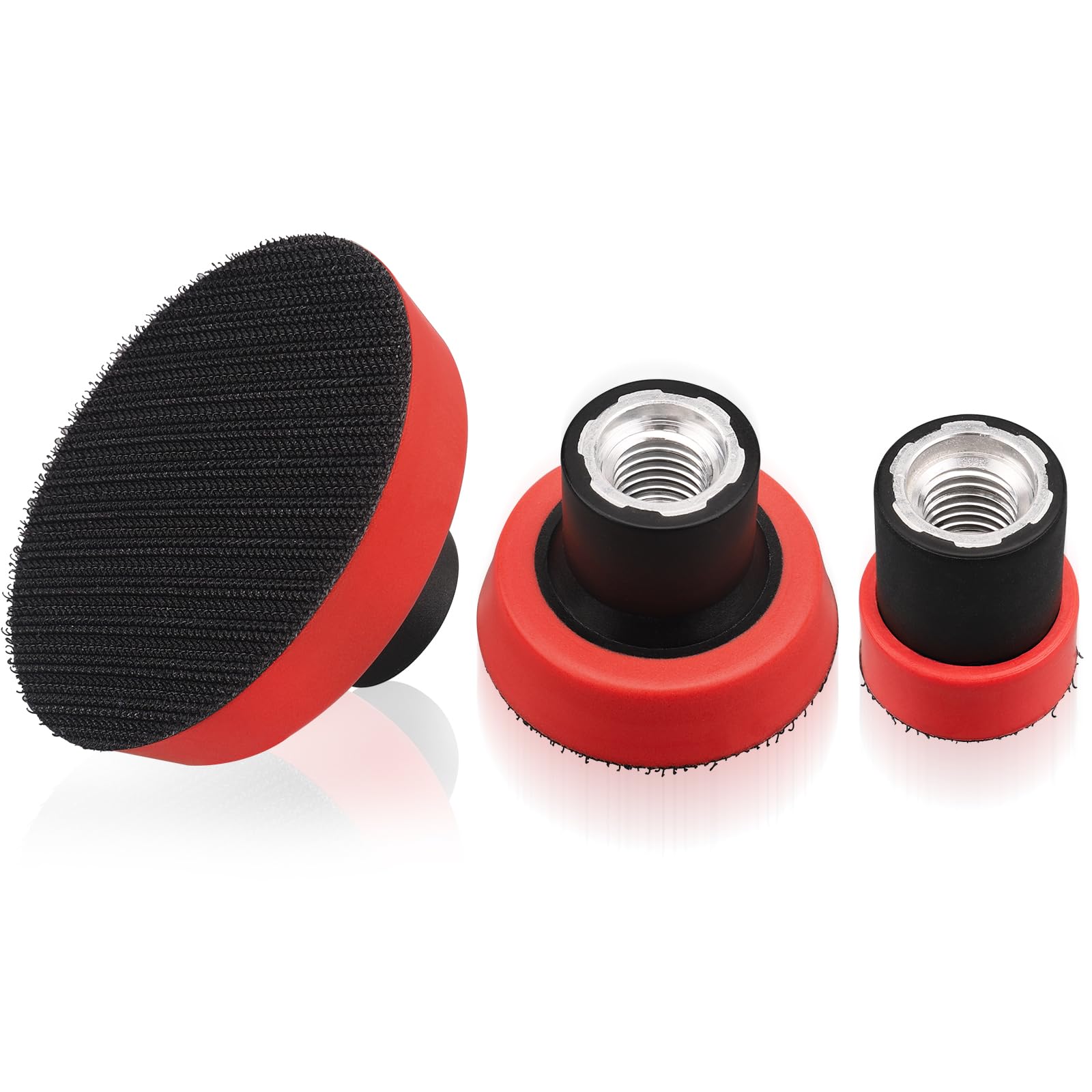 MOGRQAP 3 Pieces Sanding Disc Polishing Pad, Sanding Discs Pad Kit, Sanding Backing Plate for Orbital Sander, Polishe - 1 inch/2 inch/3 inch