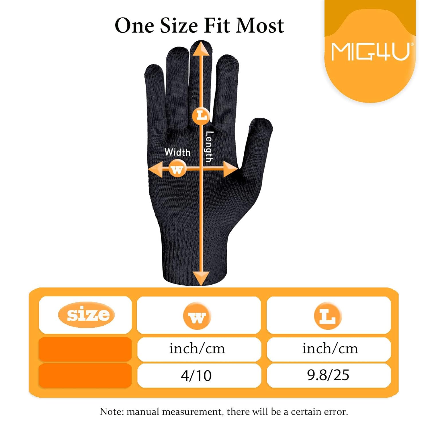 MIG4U Moisturizing Beauty Gloves Touch Screen Overnight Sleeping Glove Large for Men SPA, Dry Hands, Nighttime Lotion, UV Protection, Cosmetic Treatment, Black 1 Pairs : Beauty