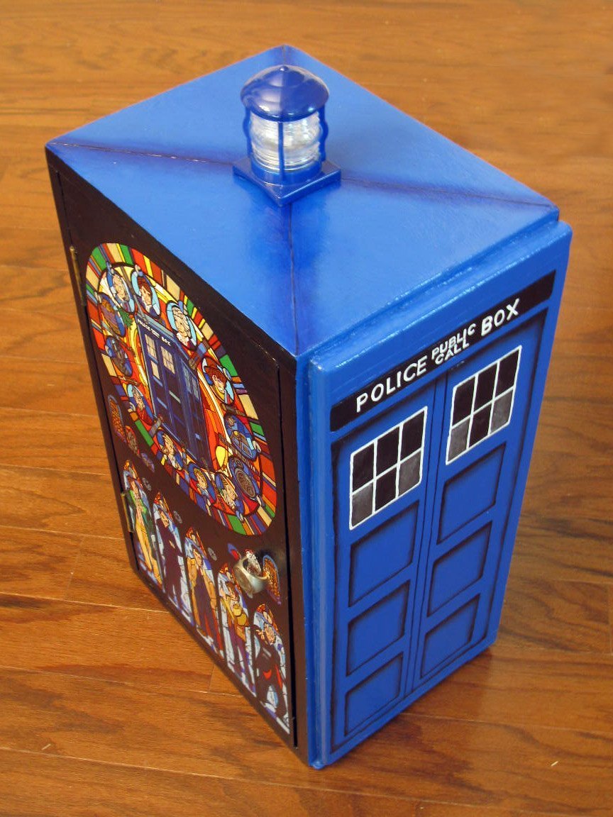 Doctor Who curio/TARDIS whimsical unique & hand