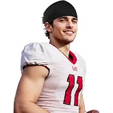 Cooling Skull Wrap Headband for Men and Women, Wide Football Head Wrap, Sweat Wicking Sports Sweatband - Keep Sweat Off Eyes