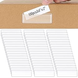 Jeyiour 100 Pcs Label Holders Adhesive Label