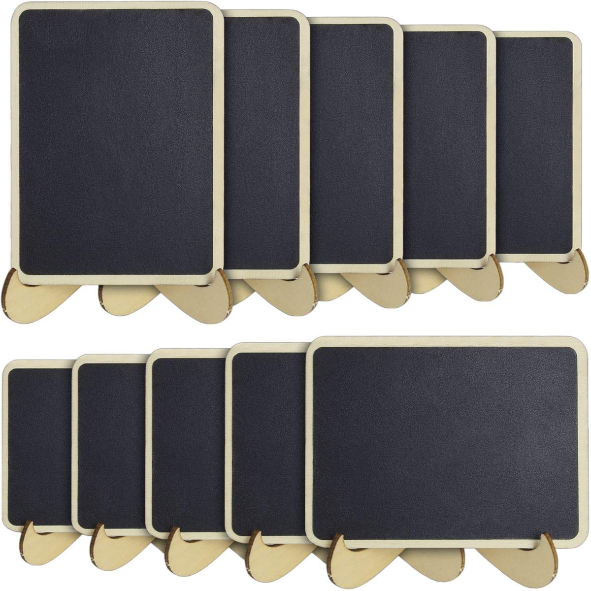 Ameublement Et Decoration Affiche Anniversaire Igadgitz Home U6924 Noir Mini Tableau Noir Rectangulaire En Bois Avec Support Pour Panneau De Message 10 Pieces Decoration De Mariage Cuisine Maison Lemoncitylive Com