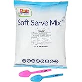 Lemon Soft Serve Mix, Lactose Free, Vegan, Gluten Free, 4.40 Pound Bag with By The Cup Mood Spoons